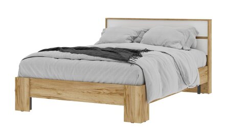 Кровать Хелен КР 02 1400 дуб крафт золото - белый