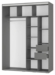 Шкаф-купе ШКК-06 Крафт-6 1,6 м графит